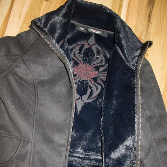 M Faux Sherling sensation Jacket with tribal graphics 97475-VW - Picture 7 of 11